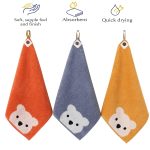 3 Pcs Premium Cotton Washcloths,Soft & Fluffy,Super Absorbent & No Lint Handkerchief for Children and Baby-11.8"x11.8" - Image 5